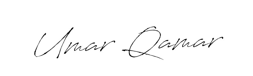 Antro_Vectra is a professional signature style that is perfect for those who want to add a touch of class to their signature. It is also a great choice for those who want to make their signature more unique. Get Umar Qamar name to fancy signature for free. Umar Qamar signature style 6 images and pictures png