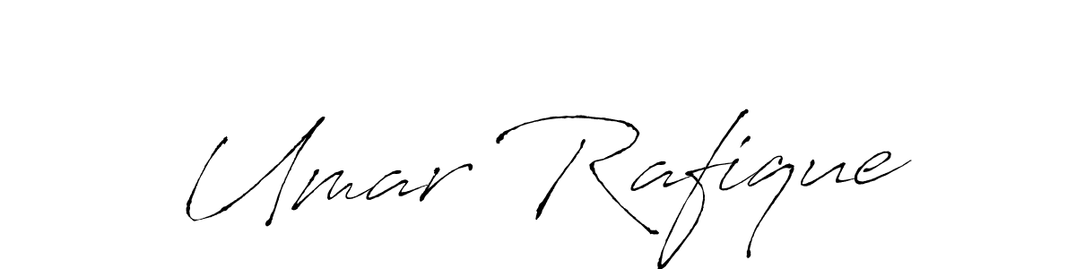 How to make Umar Rafique name signature. Use Antro_Vectra style for creating short signs online. This is the latest handwritten sign. Umar Rafique signature style 6 images and pictures png