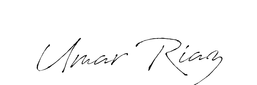 Make a beautiful signature design for name Umar Riaz. With this signature (Antro_Vectra) style, you can create a handwritten signature for free. Umar Riaz signature style 6 images and pictures png