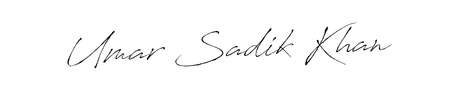 Create a beautiful signature design for name Umar Sadik Khan. With this signature (Antro_Vectra) fonts, you can make a handwritten signature for free. Umar Sadik Khan signature style 6 images and pictures png