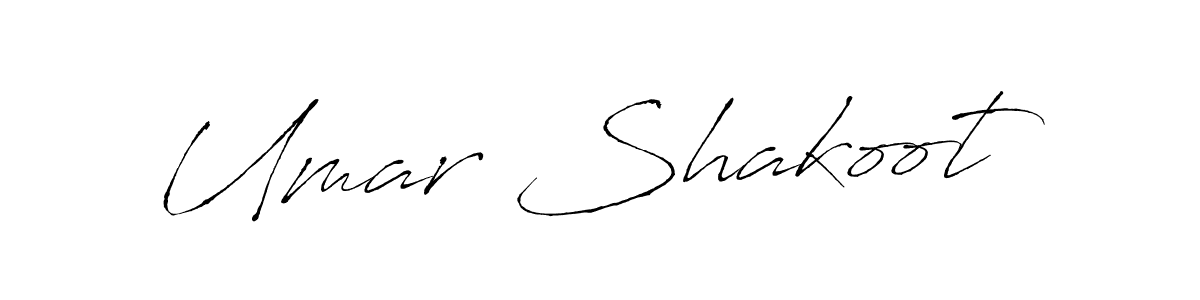 Design your own signature with our free online signature maker. With this signature software, you can create a handwritten (Antro_Vectra) signature for name Umar Shakoot. Umar Shakoot signature style 6 images and pictures png