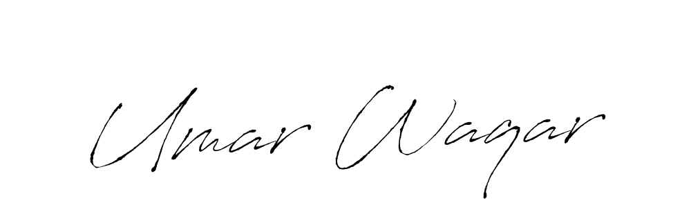 Also we have Umar Waqar name is the best signature style. Create professional handwritten signature collection using Antro_Vectra autograph style. Umar Waqar signature style 6 images and pictures png