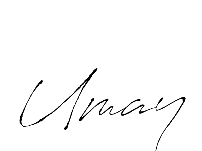 Design your own signature with our free online signature maker. With this signature software, you can create a handwritten (Antro_Vectra) signature for name Umay. Umay signature style 6 images and pictures png