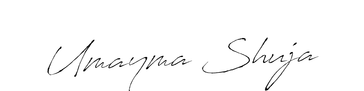 You should practise on your own different ways (Antro_Vectra) to write your name (Umayma Shuja) in signature. don't let someone else do it for you. Umayma Shuja signature style 6 images and pictures png