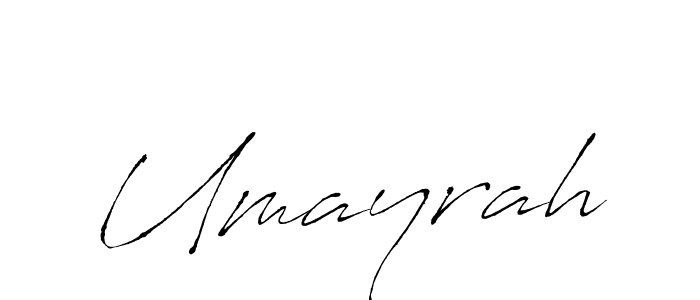 The best way (Antro_Vectra) to make a short signature is to pick only two or three words in your name. The name Umayrah include a total of six letters. For converting this name. Umayrah signature style 6 images and pictures png