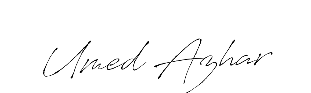 Also we have Umed Azhar name is the best signature style. Create professional handwritten signature collection using Antro_Vectra autograph style. Umed Azhar signature style 6 images and pictures png
