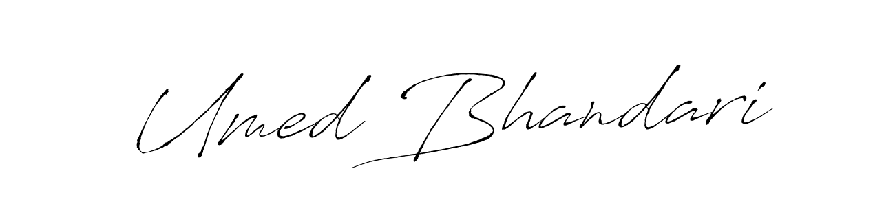 Design your own signature with our free online signature maker. With this signature software, you can create a handwritten (Antro_Vectra) signature for name Umed Bhandari. Umed Bhandari signature style 6 images and pictures png