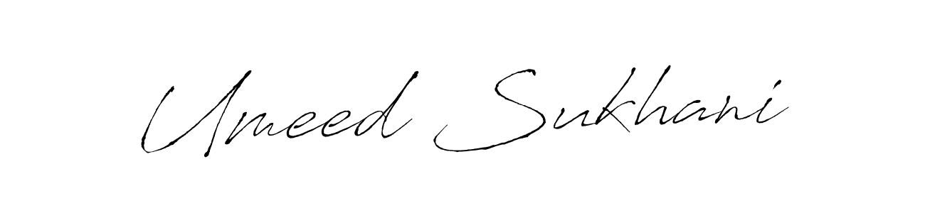 Umeed Sukhani stylish signature style. Best Handwritten Sign (Antro_Vectra) for my name. Handwritten Signature Collection Ideas for my name Umeed Sukhani. Umeed Sukhani signature style 6 images and pictures png