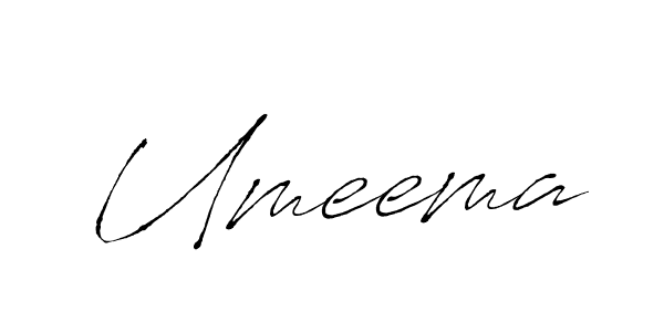 How to make Umeema name signature. Use Antro_Vectra style for creating short signs online. This is the latest handwritten sign. Umeema signature style 6 images and pictures png