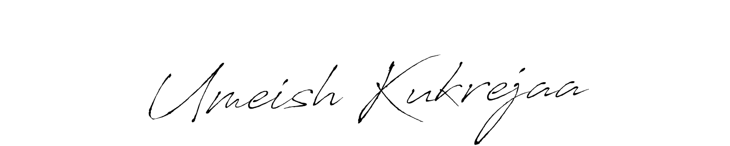 Create a beautiful signature design for name Umeish Kukrejaa. With this signature (Antro_Vectra) fonts, you can make a handwritten signature for free. Umeish Kukrejaa signature style 6 images and pictures png