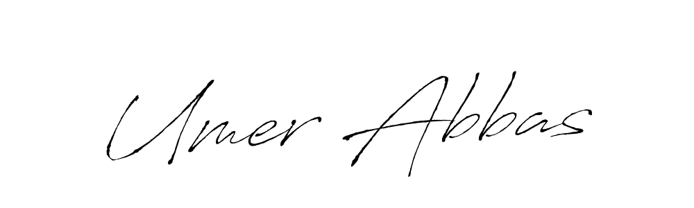 Umer Abbas stylish signature style. Best Handwritten Sign (Antro_Vectra) for my name. Handwritten Signature Collection Ideas for my name Umer Abbas. Umer Abbas signature style 6 images and pictures png