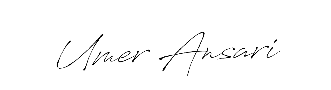 Make a beautiful signature design for name Umer Ansari. With this signature (Antro_Vectra) style, you can create a handwritten signature for free. Umer Ansari signature style 6 images and pictures png