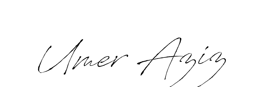 Also we have Umer Aziz name is the best signature style. Create professional handwritten signature collection using Antro_Vectra autograph style. Umer Aziz signature style 6 images and pictures png