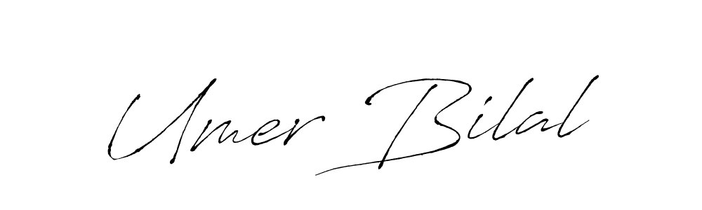 Make a beautiful signature design for name Umer Bilal. With this signature (Antro_Vectra) style, you can create a handwritten signature for free. Umer Bilal signature style 6 images and pictures png