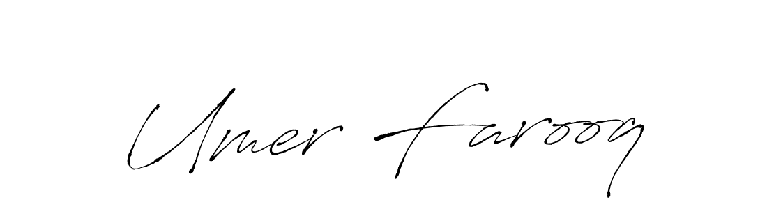 How to make Umer Farooq name signature. Use Antro_Vectra style for creating short signs online. This is the latest handwritten sign. Umer Farooq signature style 6 images and pictures png