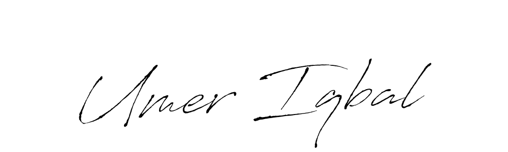 How to make Umer Iqbal name signature. Use Antro_Vectra style for creating short signs online. This is the latest handwritten sign. Umer Iqbal signature style 6 images and pictures png