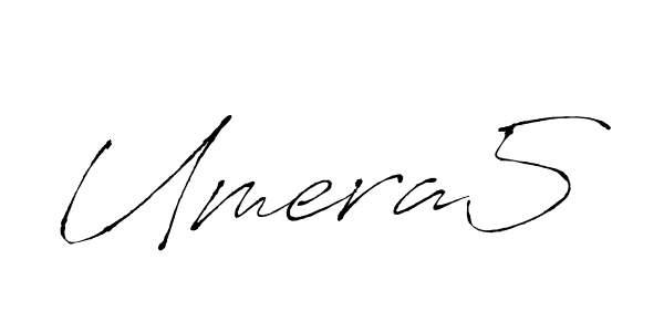 Design your own signature with our free online signature maker. With this signature software, you can create a handwritten (Antro_Vectra) signature for name Umera5. Umera5 signature style 6 images and pictures png