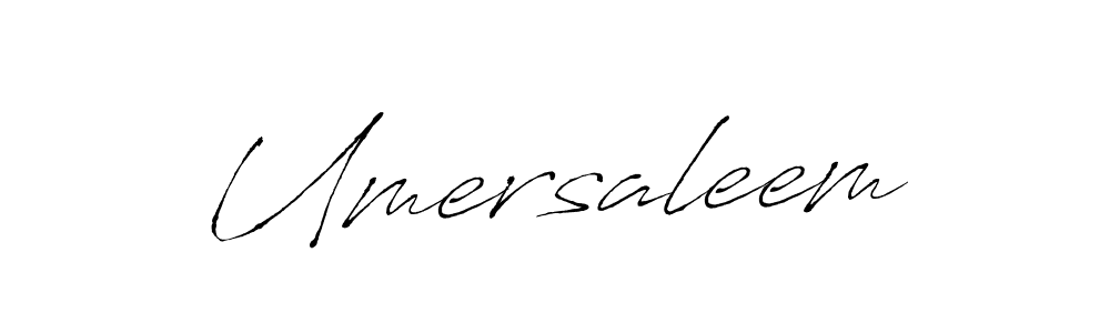 Use a signature maker to create a handwritten signature online. With this signature software, you can design (Antro_Vectra) your own signature for name Umersaleem. Umersaleem signature style 6 images and pictures png