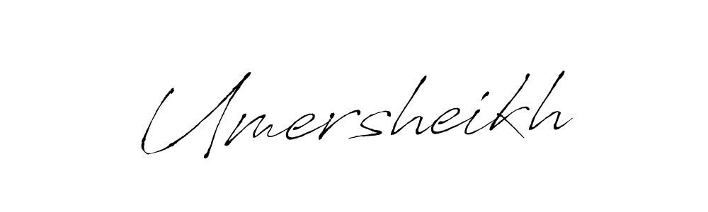 Use a signature maker to create a handwritten signature online. With this signature software, you can design (Antro_Vectra) your own signature for name Umersheikh. Umersheikh signature style 6 images and pictures png