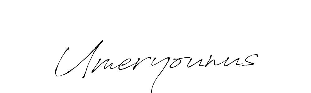 Use a signature maker to create a handwritten signature online. With this signature software, you can design (Antro_Vectra) your own signature for name Umeryounus. Umeryounus signature style 6 images and pictures png