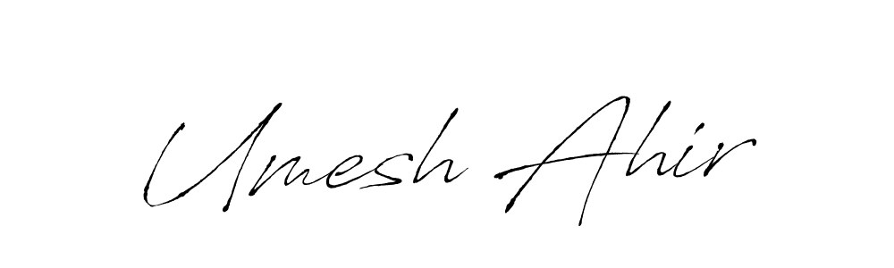 Here are the top 10 professional signature styles for the name Umesh Ahir. These are the best autograph styles you can use for your name. Umesh Ahir signature style 6 images and pictures png