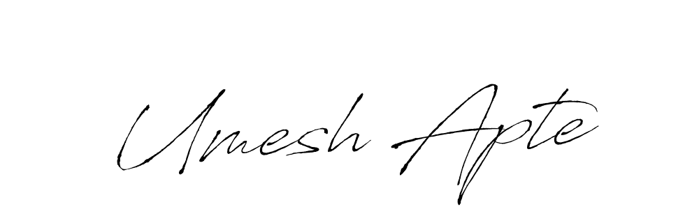 Umesh Apte stylish signature style. Best Handwritten Sign (Antro_Vectra) for my name. Handwritten Signature Collection Ideas for my name Umesh Apte. Umesh Apte signature style 6 images and pictures png