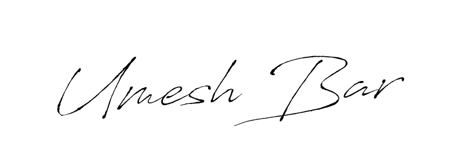 Create a beautiful signature design for name Umesh Bar. With this signature (Antro_Vectra) fonts, you can make a handwritten signature for free. Umesh Bar signature style 6 images and pictures png