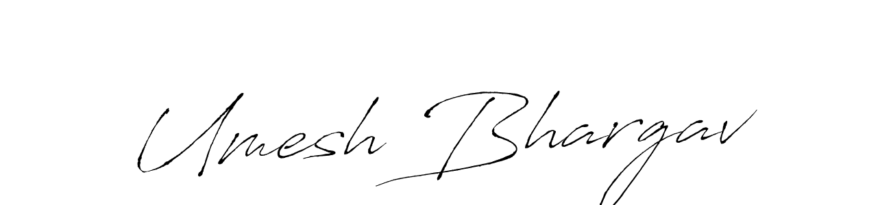 Umesh Bhargav stylish signature style. Best Handwritten Sign (Antro_Vectra) for my name. Handwritten Signature Collection Ideas for my name Umesh Bhargav. Umesh Bhargav signature style 6 images and pictures png