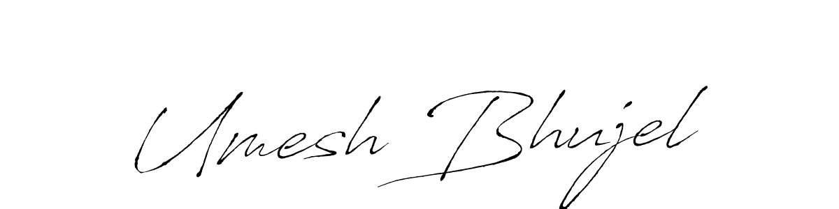 Also we have Umesh Bhujel name is the best signature style. Create professional handwritten signature collection using Antro_Vectra autograph style. Umesh Bhujel signature style 6 images and pictures png