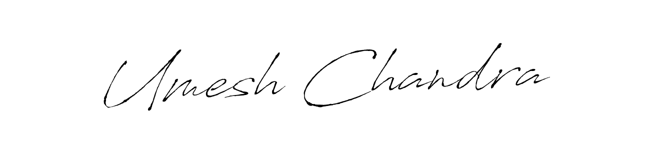 How to make Umesh Chandra name signature. Use Antro_Vectra style for creating short signs online. This is the latest handwritten sign. Umesh Chandra signature style 6 images and pictures png