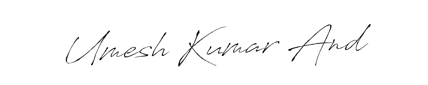 Design your own signature with our free online signature maker. With this signature software, you can create a handwritten (Antro_Vectra) signature for name Umesh Kumar And. Umesh Kumar And signature style 6 images and pictures png