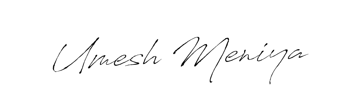 Use a signature maker to create a handwritten signature online. With this signature software, you can design (Antro_Vectra) your own signature for name Umesh Meniya. Umesh Meniya signature style 6 images and pictures png