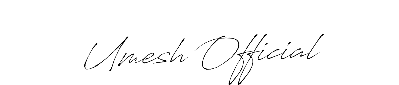 Design your own signature with our free online signature maker. With this signature software, you can create a handwritten (Antro_Vectra) signature for name Umesh Official. Umesh Official signature style 6 images and pictures png
