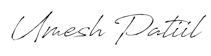 A modern signature idea for name Umesh Patiil using Antro_Vectra font. Clean strokes and elegant curves make it stand out instantly. Umesh Patiil signature style 6 images and pictures png