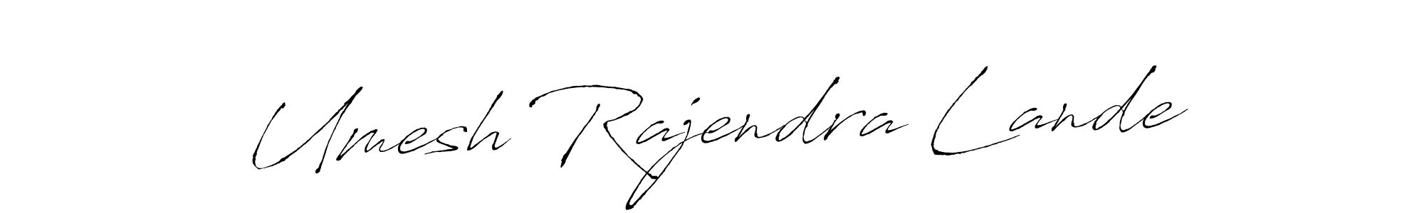 Also we have Umesh Rajendra Lande name is the best signature style. Create professional handwritten signature collection using Antro_Vectra autograph style. Umesh Rajendra Lande signature style 6 images and pictures png