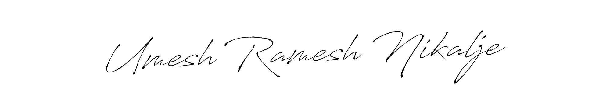 Make a beautiful signature design for name Umesh Ramesh Nikalje. With this signature (Antro_Vectra) style, you can create a handwritten signature for free. Umesh Ramesh Nikalje signature style 6 images and pictures png