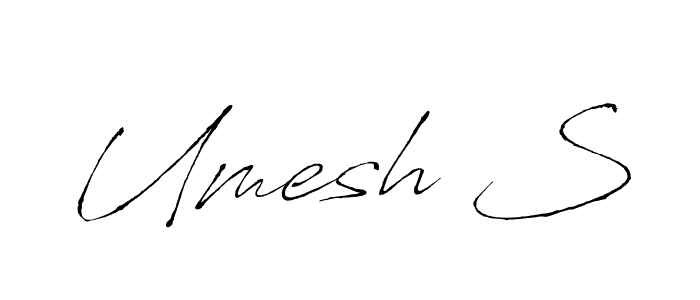 Use a signature maker to create a handwritten signature online. With this signature software, you can design (Antro_Vectra) your own signature for name Umesh S. Umesh S signature style 6 images and pictures png