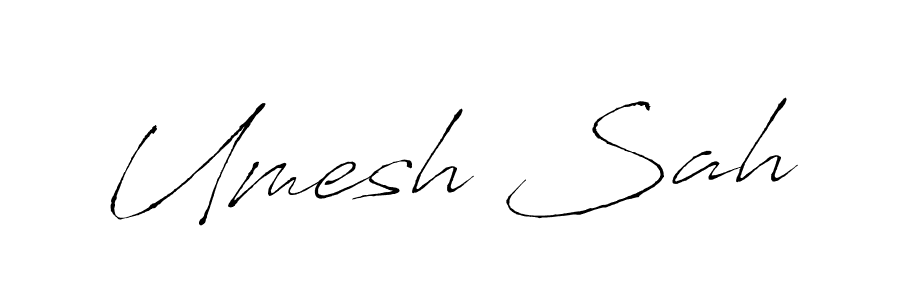 Also You can easily find your signature by using the search form. We will create Umesh Sah name handwritten signature images for you free of cost using Antro_Vectra sign style. Umesh Sah signature style 6 images and pictures png