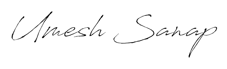 A classic penmanship look for Umesh Sanap. The Antro_Vectra font brings timeless elegance and confidence to every signed document. Umesh Sanap signature style 6 images and pictures png