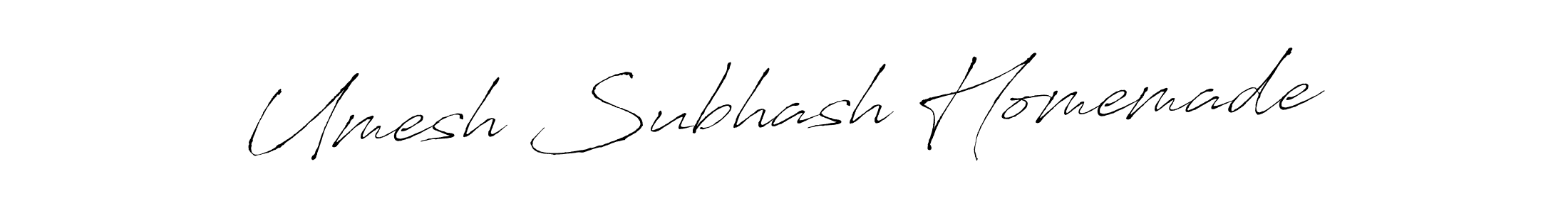 How to make Umesh Subhash Homemade name signature. Use Antro_Vectra style for creating short signs online. This is the latest handwritten sign. Umesh Subhash Homemade signature style 6 images and pictures png