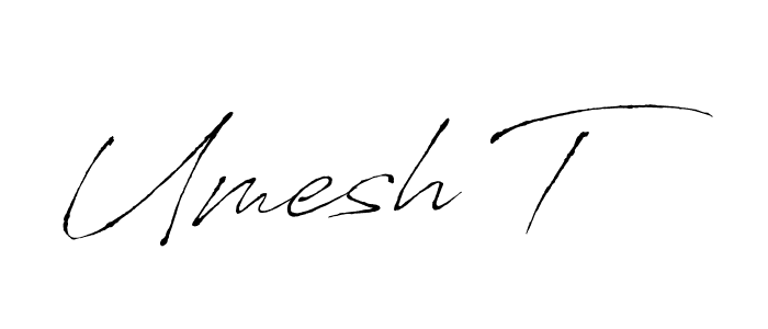 How to make Umesh T signature? Antro_Vectra is a professional autograph style. Create handwritten signature for Umesh T name. Umesh T signature style 6 images and pictures png