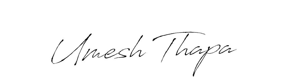 How to make Umesh Thapa name signature. Use Antro_Vectra style for creating short signs online. This is the latest handwritten sign. Umesh Thapa signature style 6 images and pictures png