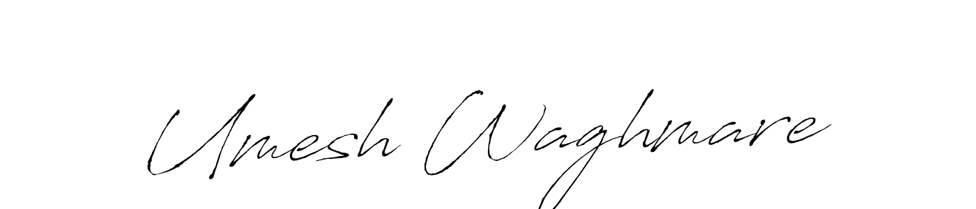 Umesh Waghmare stylish signature style. Best Handwritten Sign (Antro_Vectra) for my name. Handwritten Signature Collection Ideas for my name Umesh Waghmare. Umesh Waghmare signature style 6 images and pictures png