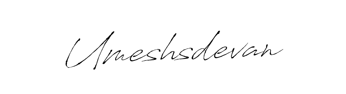 How to make Umeshsdevan name signature. Use Antro_Vectra style for creating short signs online. This is the latest handwritten sign. Umeshsdevan signature style 6 images and pictures png