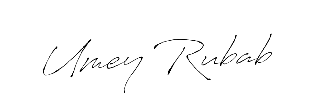 Use a signature maker to create a handwritten signature online. With this signature software, you can design (Antro_Vectra) your own signature for name Umey Rubab. Umey Rubab signature style 6 images and pictures png