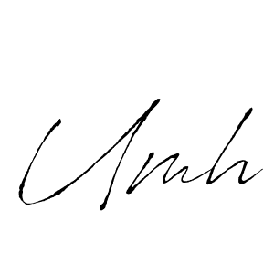 The best way (Antro_Vectra) to make a short signature is to pick only two or three words in your name. The name Umh include a total of six letters. For converting this name. Umh signature style 6 images and pictures png