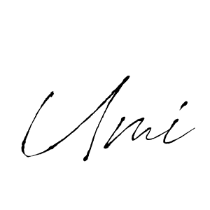 Make a beautiful signature design for name Umi. With this signature (Antro_Vectra) style, you can create a handwritten signature for free. Umi signature style 6 images and pictures png