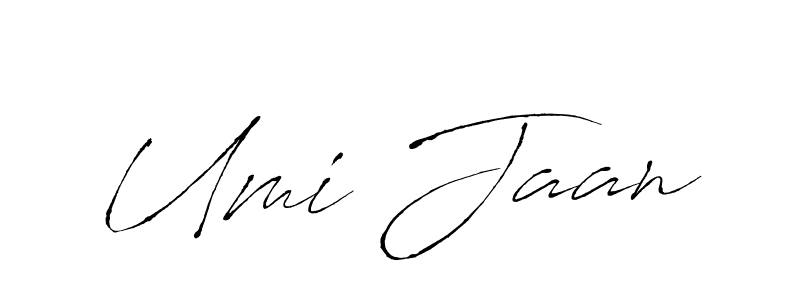 Use a signature maker to create a handwritten signature online. With this signature software, you can design (Antro_Vectra) your own signature for name Umi Jaan. Umi Jaan signature style 6 images and pictures png