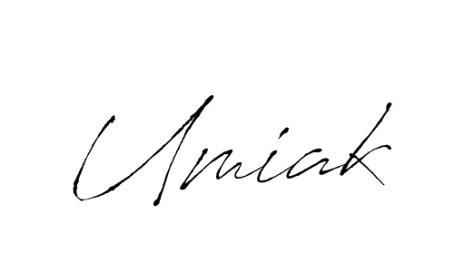 Antro_Vectra is a professional signature style that is perfect for those who want to add a touch of class to their signature. It is also a great choice for those who want to make their signature more unique. Get Umiak name to fancy signature for free. Umiak signature style 6 images and pictures png
