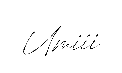 Design your own signature with our free online signature maker. With this signature software, you can create a handwritten (Antro_Vectra) signature for name Umiii. Umiii signature style 6 images and pictures png